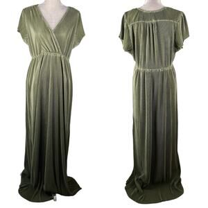 Balticborn Athena Pleated Maxi Dress Sage XXXL New